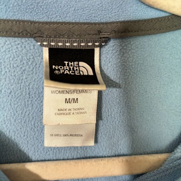 The North Face Jacket Womens Medium Blue Glacier 1/4 Zip Fleece Pullover - Picture 5 of 7